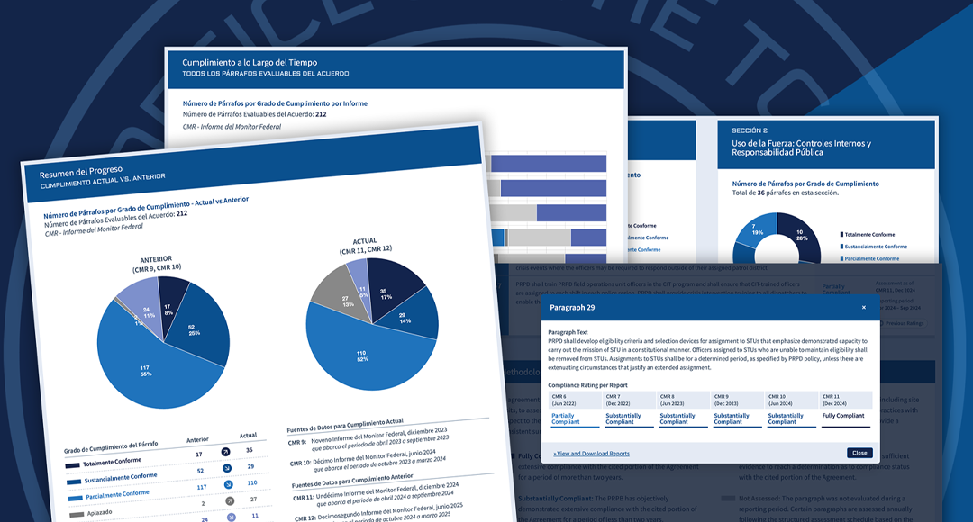 Visualization of printed copy on a clipboard and online version on a tabled of the TCA'a report.